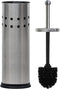 Blue Donuts Toilet Brush with Stainless Steel Holder, Toilet Bowl Cleaner Brush and Holder, Cleaning Brush Holder, Chrome...