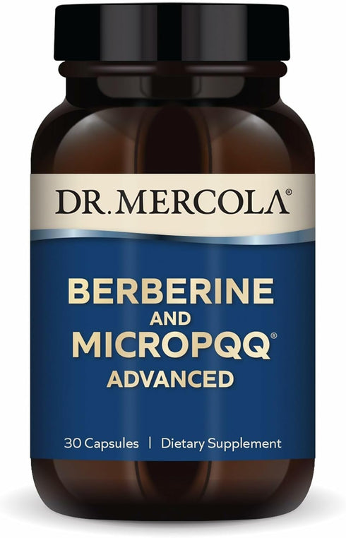 Dr. Mercola Berberine and MircoPQQ Advanced - Offers Metabolic, Mitochondrial, Brain & Immune Support - GMO-Free, Gluten-Free & Soy-Free - 30 Caps...