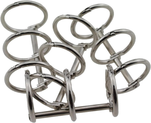 SQXBK10PCS 20mm Metal Binder Ring Silver Open Triple Ring Binder for Binding Binders DIY Album and Calendar and Essay Page...