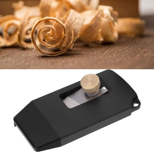 Woodworking Edge Trimmer, Aluminum Alloy Manual Wood Trimming with A Ring, Edge Banding Trimmer Tool with High Speed Steel Adjustable Blade, for P...