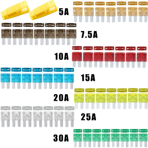 ACBungji 140 Pack Micro 2 Fuse Kit Automotive Assorted, Upgraded Micor II Blade Fuse 5A 7.5A 10A 15A 20A 25A 30A ATO ATC for SUV Truck Rv Car Fuse...