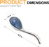 Asian Soup Spoon,Ceramic Ramen Spoon,6.4inch Japanese Pho Spoon with Long Handle for Miso,Dumpling,Noodles,Wonton (Blue and White Porcelain, Set o...
