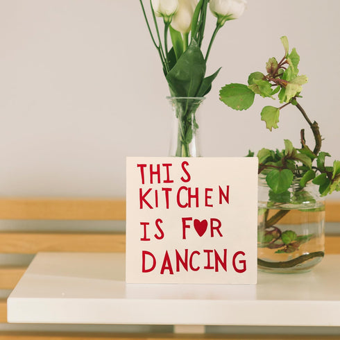 This Kitchen is for Dancing Sign, Red Kitchen Decor, Aesthetic Kitchen Decor, Funny Kitchen Signs, Funny Kitchen Decor, Kitchen Decorations for Co...