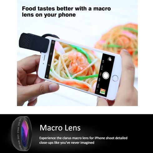 Mcoplus Cell Phone Camera Lens 2 in 1 Clip-on Lens Kit 37mm 0.45X 49UV Super Wide Angle & Macro Phone Camera Lens for iPhone and Android Smartphon...