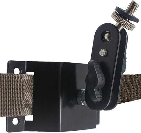 TreeDude Metal Mounting Bracket for Trail Camera & Game Camera Solar Panel, Durable Holder Tree Tied, Mounting Kit with Natural Brown Strap*1...