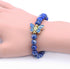 Gem Stone King 8mm Simulated-Lapis Lazuli 18K Yellow Gold Plated Silver Cloisonne Enamel Butterfly Bracelet For Women...