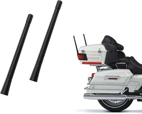 7- inch Short Motorcycle Antenna Replacement for Harley Davidson 1989-2025 Touring Electra Glide Ultra Classic ?Custom Flexible Rubber (2 Pack)...