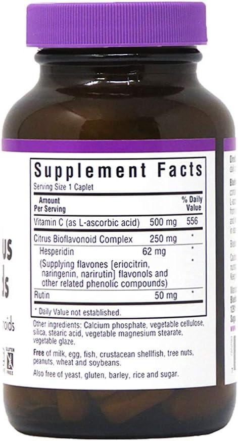 BlueBonnet Vitamin C 500 mg Plus Bioflavonoids Caplets, 90 Count (743715005228)...