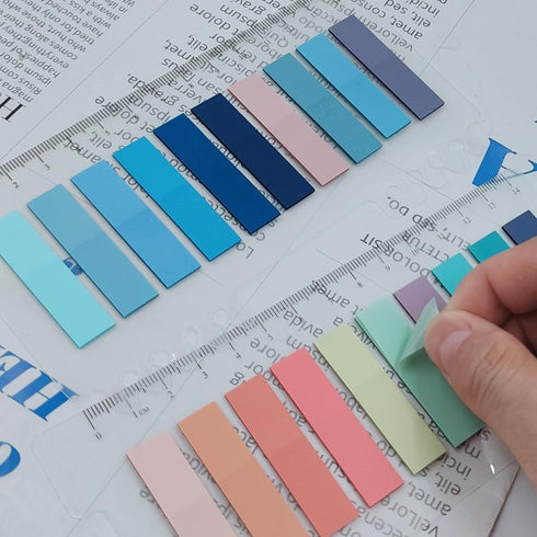 3800 PCS Sticky Tabs Page Markers Sticky Index Tabs, DaKuan Transparent Sticky Notes with Ruler for Page Marking, Document categorization, Index M...