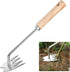 Weed Puller Tool, Gardening Hand Weeder Tools, Weeding Tool with Wood Handle, V-Shaped 4 Teeth Dual Purpose Weeding Tools Suitable for Garden, Far...