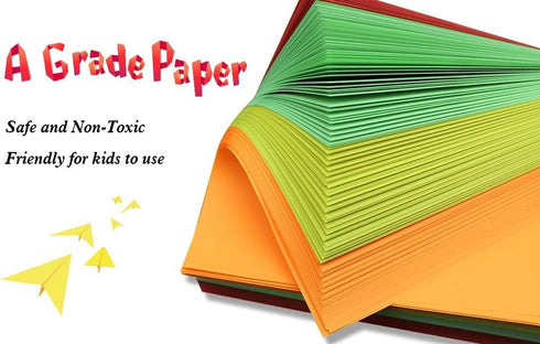 160 Sheets Origami Paper Double Sided for Arts & Crafts 20 Vivid Colors - 6 x 6 Inch Square Easy Fold Paper for Beginner...