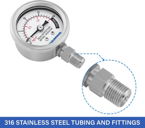 MEASUREMAN Stainless Steel Pressure Cooker Gauge_All Series (Accessory, Pressure Gauge - Fits 37 Quart)...