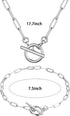 2PCS Gold Silver Women's Jewelry Sets,Gold Bead Necklace Bracelet Jewelry Set,Stainless Steel Gold Plated Charm Jewelry Womens Gift...