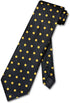 Vesuvio Napoli NeckTie BLACK w/YELLOW Polka Dots Design Men's Neck Tie...