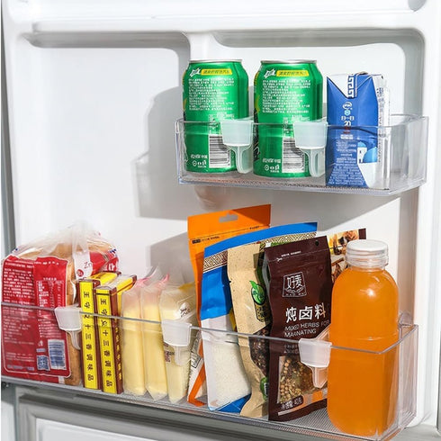 Refrigerator Dividers(8 PCS) Adjustable Drawer Fridge Seperators Plastic Organizer Dividers for Home Kitchen Office Supplies (Transparent)...