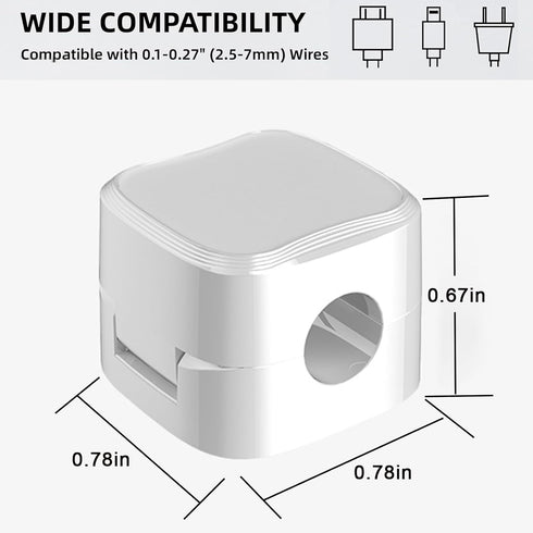 6 Pack Magnetic Cord Organizer White Self Adhesive Cord Holder Adjustable Clip for Desk, Nightstand, Phone Charger, Computer, Home, Office, Car...