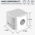 6 Pack Magnetic Cord Organizer White Self Adhesive Cord Holder Adjustable Clip for Desk, Nightstand, Phone Charger, Computer, Home, Office, Car...