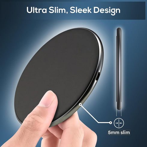 15 Watts Apple Wireless Charging Pad – Ultra-Slim, Fast Charging, Qi Wireless Charger Pad for iPhone 15/15 Pro Max/15 Plus, iPhone 14/13/12/11 Ser...