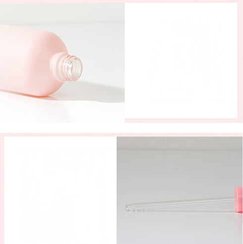 1 oz Dropper Bottle,4 Pcs 30ml Gradient Pink Glass Eye Dropper Bottles with Pink Top Cap for Essential Oils,Empty Refillable Glass Dropper Bottle ...