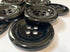 50 mm Large Button 4 Holes Black 15 Pcs for Crafts Making Clothes Sewing and DIY Projects, Scrapbook...