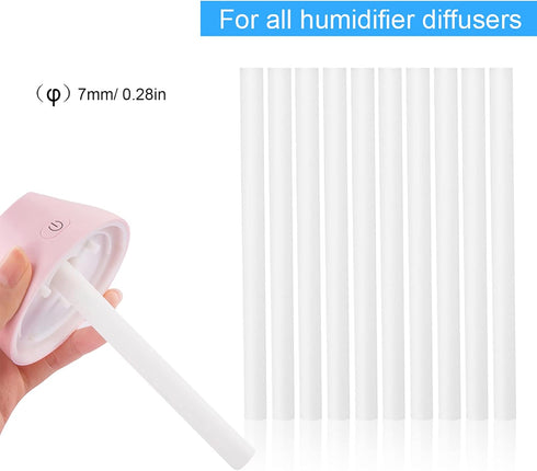 Filter Cotton Sticks, 10Pcs Mini Portable Humidifier Diffuser Cotton Sticks Filter Replacement Personal USB Humidifier Replacement Sponges Refill ...