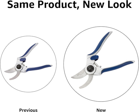 Amazon Basics 7-Inch Steel Bypass Pruning Shears, Blue...