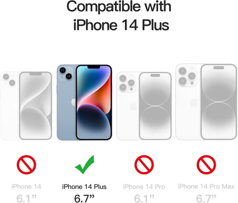 JETech Privacy Full Coverage Screen Protector for iPhone 14 Plus 6.7-Inch, Anti-Spy Tempered Glass Film, Edge to Edge Protection Case-Friendly, 2-...