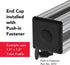 8020, 2015-Plain, 10 Series, 1" x 1" Black Plastic Square End Caps for 80/20 Aluminum Extrusion T-Slot Accessories (5 Pack)...