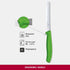 Victorinox Swiss Classic 4.3-inch Wavy Edge Tomato and Table Knife, Green...