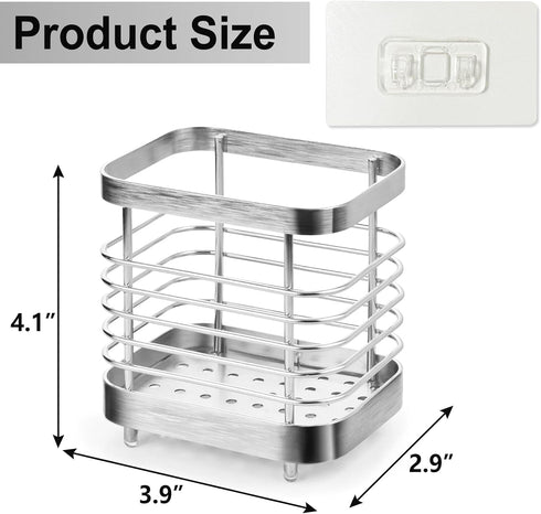 Utensil Holder, Stainless Steel Utensil Drying Rack with Detachable Base, Dish Drainer for Kitchen Counter, Silverware Cutlery Flatware Holder For...