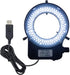 USB LED Ring Light Illuminator, 144 64 LED White Adjustable Lamp for Industry Monocular Binocular Trinocular Stereo Video Lens Microscope & Camera...