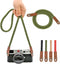 Camera Rope Strap 100cm Soft Cotton Camera Strap Vintage Neck Shoulder Belt Strap for Mirrorless and DSLR Camera. (Army Green)...