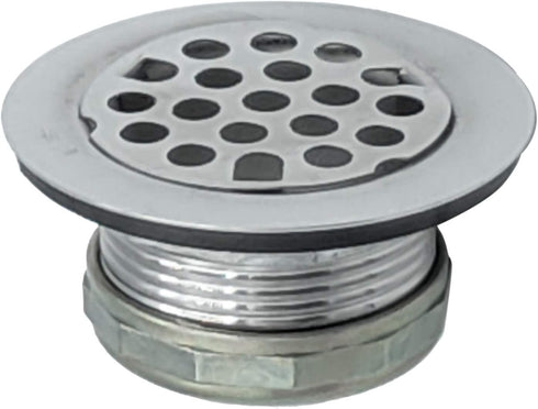 Duplex Flat Top Strainer Stainless Steel with Removable Flat Drainer, 1-7/8-2-1/4 Inch, Outdoor and Mobile Shower Strainer...