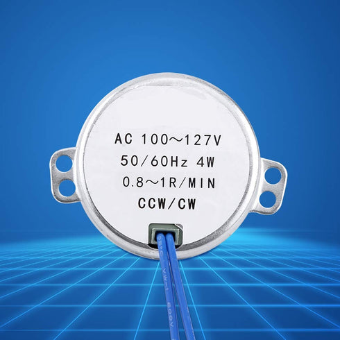 AUNMAS Electric Synchron Motor AC, Electric Fireplace Motor Replacement ty 50b Motor 100 127V 50/60Hz CCW/CW Synchronous Motor Geared Motor for El...