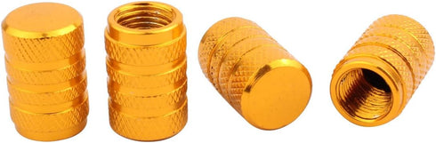TOMALL Round Style Wheel Tyre Valve Stem Caps Gold for Motorcycles Rims Dustproof Caps...