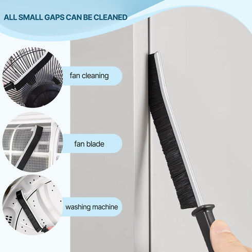 Crevice Cleaning Brush, Bathroom Tile Groove Gap Cleaning Brush,Premium Crevice Cleaning Tool Aluminum Support with 15° Angle Magic Brush, Thin Cl...