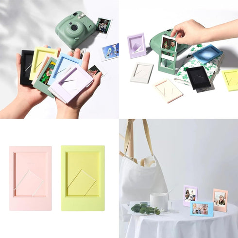 8 Colors Pack Mini Picture Frame for Fujifilm Instant Film Cameras Instax Mini 12/11/9/8/7+/EVO Colorful Polaroid 2x3 Frame Tabletop Mini Pictures...