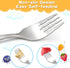 Toddler-Utensils-Kids-Silverware-Set, 8 PCS 18/10 Stainless Steel Toddler Forks and Spoons, Round Edges Children Cutlery Set with Dog & Cat Patter...