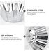 12 Pcs Stainless Steel Tart Pans - Non-Stick Flower Cookie Cutters Mold for Baking - Flower and Round Muffin Cups - Cupcake Mold for Kitchen...