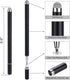 Stylus for iPad (2 Pcs), Magnetic Disc Capacitive Stylus Pens Touch Screens for Apple/iPhone/Ipad pro/Mini/Air/Android/Microsoft/Surface All Unive...