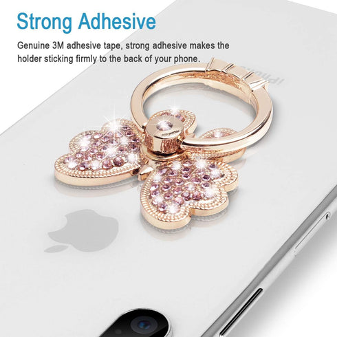 Finger Ring Stand Grip,2 Pack Luxury Glitter Diamond Universal Metal Kickstand for iPhone 16/15/14/13 Pro Max, Galaxy S24/S23/S22 Ultra, Finger Ri...