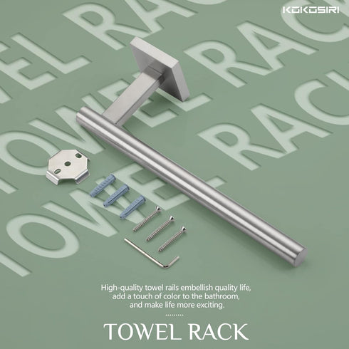 KOKOSIRI Towel Holder Brushed Nickel Bathroom Accessory Hand Towel Bars Wall Mounted Kitchen Cabinet Paper Holder Stainless Steel, B3008BR...