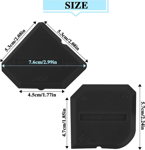 2 PCS Silicone Caulking Tool Set Sealant Finishing Tool Portable Sealant Scraper Sealant Reuse Grout Scraper for Kitchen Bathroom Floor Caulking, ...