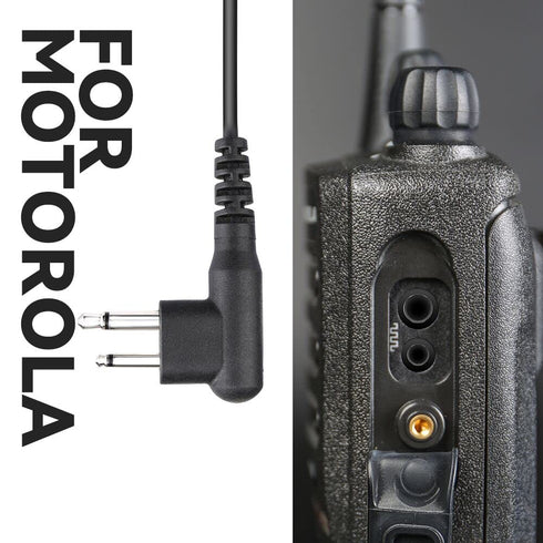 2-Pin to 5-Pin Coil Cord Cable for Motorola Two Way Handheld Walkie Talkie and Radio Headsets...