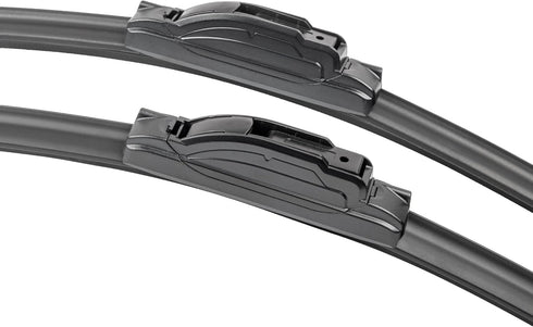 2pcs 21"+24" Universal Hook U/J Bracketless Curved Premium All-Season Front Windshield Wiper Blades Set of 2 Combo Pack New Factory Replacement AA...