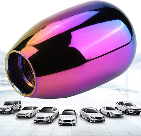aqxreight Gear Shift Knob 5 Speed, Car Manual Metal Gear Shift Knob Shifter Lever Stick with 3 Adapters 8/10/12mm(Colorful)...
