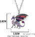 BONSNY Enamel Fantasy Dragon Dinosaur Necklaces Pendant for Women Jewelry Lucky Symbol...