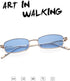ADE WU Small Narrow Rectangle Sunglasses Womens Mens Retro Y2k 80s 90s UV400 Sunnies...