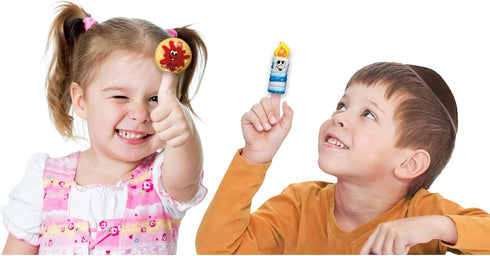 Rite Lite Hanukkah Finger Puppets Gift Set - Fun & Educational Jewish Holiday Party Favors Goodie Bag Rewards Hanukkah Toys Kids Party Favors Drei...