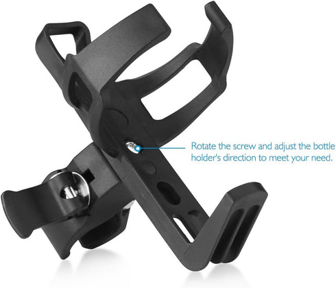 Accmor 2pcs Bike Water Bottle Holders No Screws, Universal Bike Cup Holder, 360 Degree Rotatable Bike Water Bottle Cage, Water Bottle Holders for ...